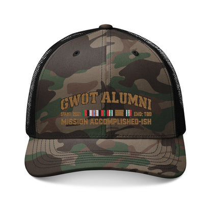 K-Factor Supply Co GWOT Alumni Mk 1 Mod 3 (ACM/ICM) Trucker Hat One size / Camo Black