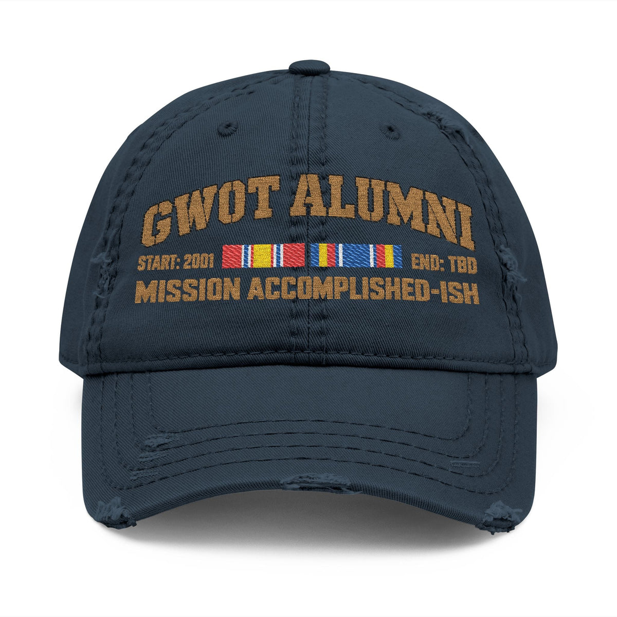 K-Factor Supply Co GWOT Alumni Mk 1 (NDS/GWOT-S) Distressed Ball Cap Dark Navy / One size