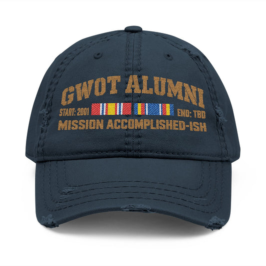 K-Factor Supply Co GWOT Alumni Mk 1 (NDS/GWOT-S) Distressed Ball Cap Dark Navy / One size