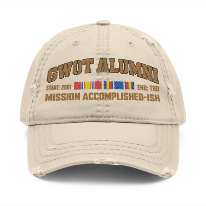 K-Factor Supply Co GWOT Alumni Mk 1 (NDS/GWOT-S) Distressed Ball Cap Khaki / One size