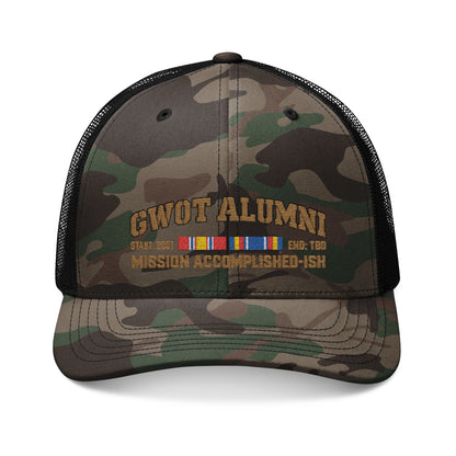 K-Factor Supply Co GWOT Alumni Mk 1 (NDS/GWOT-S) Trucker Hat One size / Camo Black