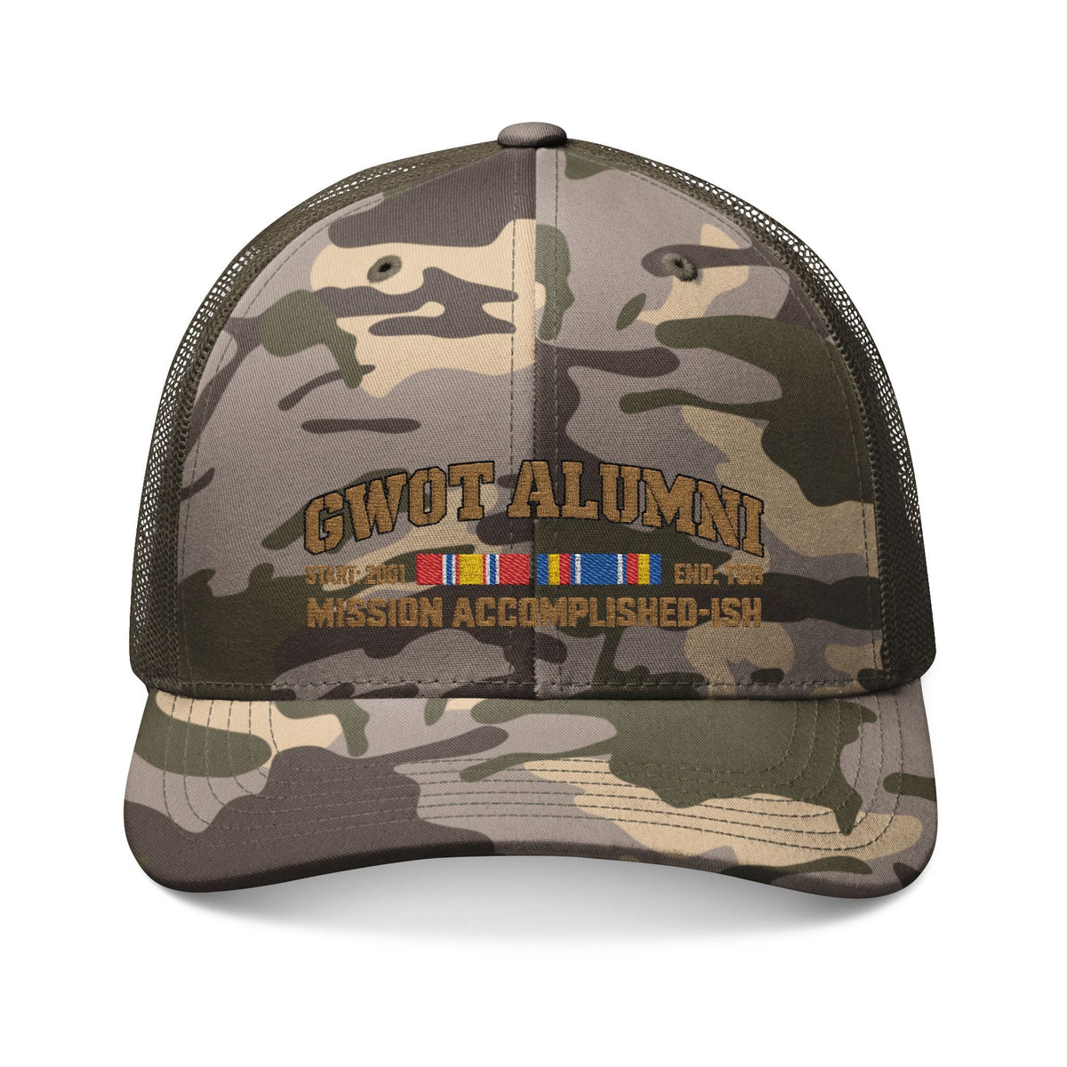 K-Factor Supply Co GWOT Alumni Mk 1 (NDS/GWOT-S) Trucker Hat One size / Camo Olive