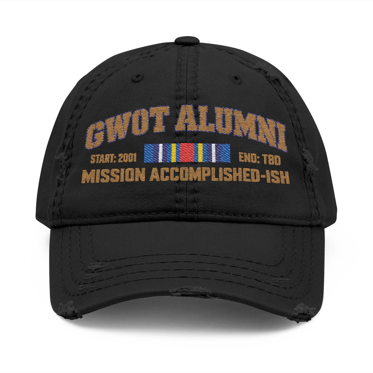 K-Factor Supply Co GWOT Alumni Mk 2 (GWOT-E) Distressed Ball Cap Black / One size