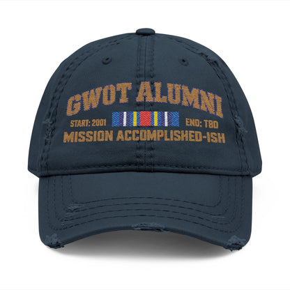 K-Factor Supply Co GWOT Alumni Mk 2 (GWOT-E) Distressed Ball Cap Dark Navy / One size