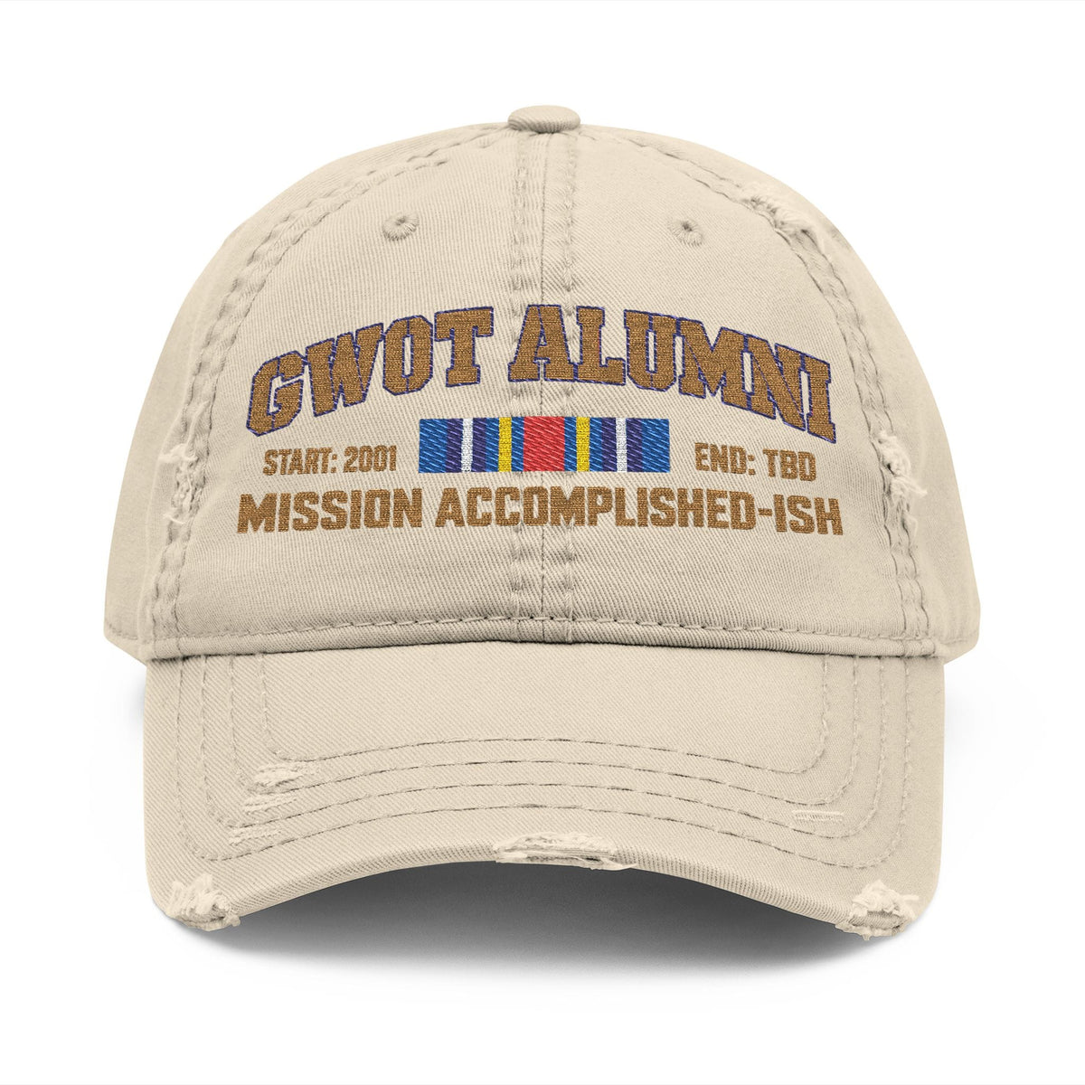 K-Factor Supply Co GWOT Alumni Mk 2 (GWOT-E) Distressed Ball Cap Khaki / One size