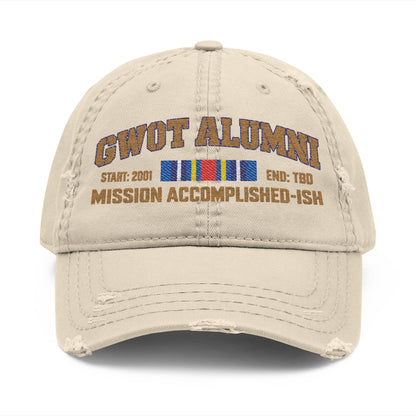 K-Factor Supply Co GWOT Alumni Mk 2 (GWOT-E) Distressed Ball Cap Khaki / One size