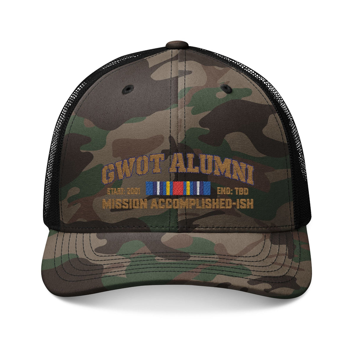 K-Factor Supply Co GWOT Alumni Mk 2 (GWOT-E) Trucker Hat One size / Camo Black