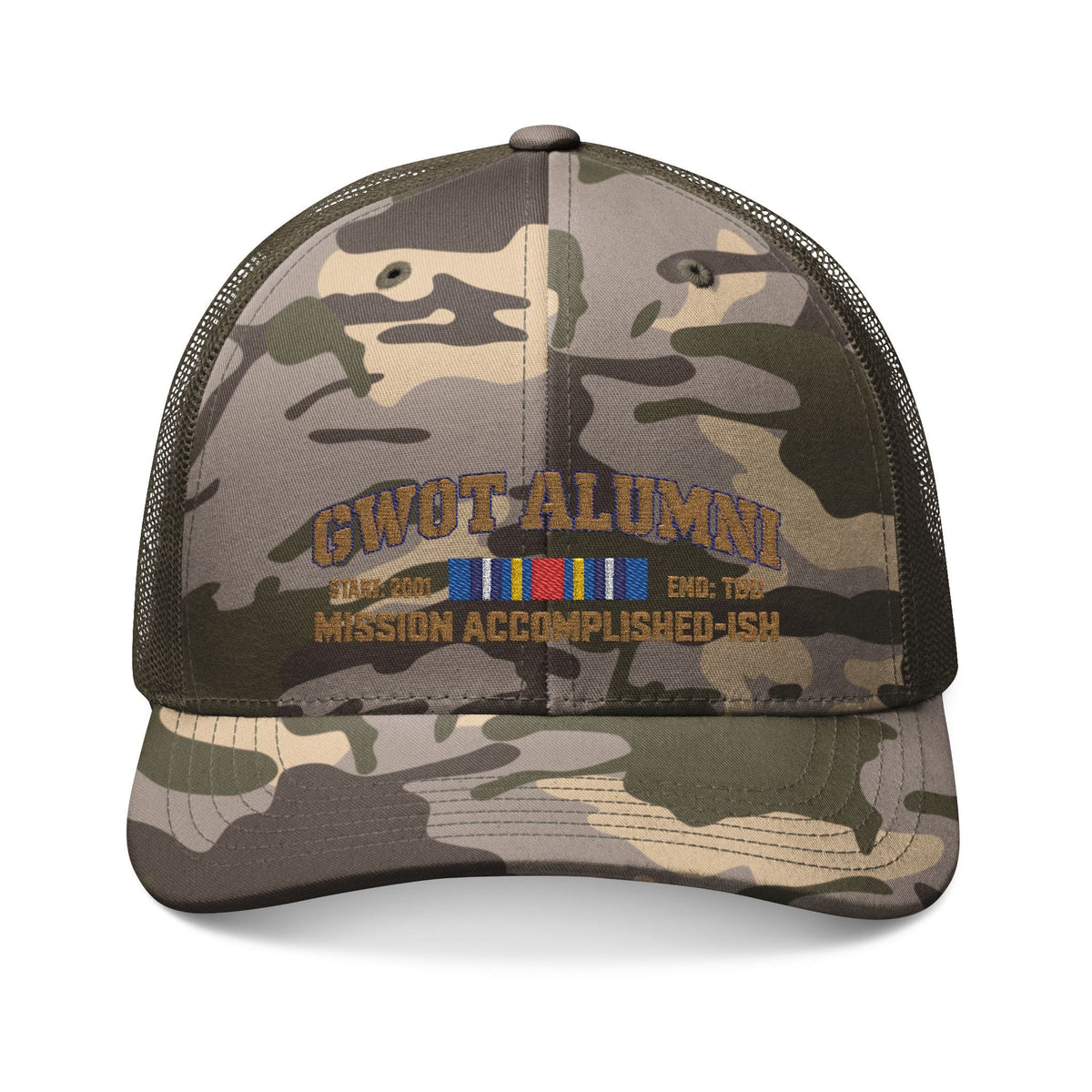 K-Factor Supply Co GWOT Alumni Mk 2 (GWOT-E) Trucker Hat One size / Camo Olive