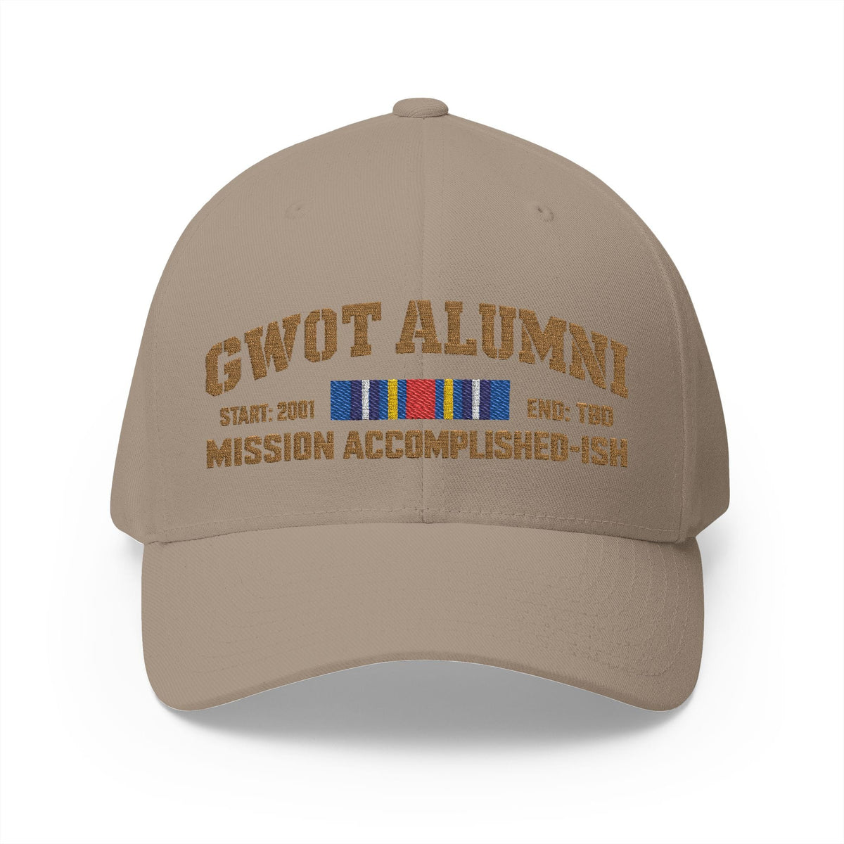 K-Factor Supply Co GWOT Alumni Mk 2 Mod 1 (GWOT-E) Flex-Fit Cap L/XL / Khaki