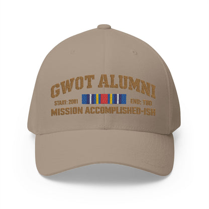 K-Factor Supply Co GWOT Alumni Mk 2 Mod 1 (GWOT-E) Flex-Fit Cap L/XL / Khaki