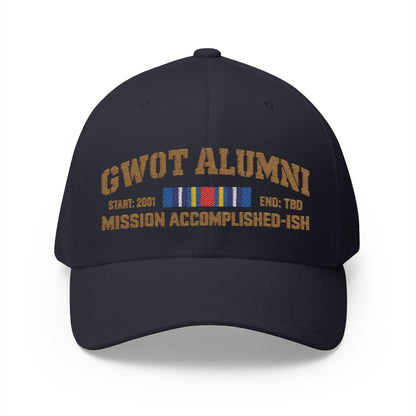 K-Factor Supply Co GWOT Alumni Mk 2 Mod 1 (GWOT-E) Flex-Fit Cap S/M / Dark Navy