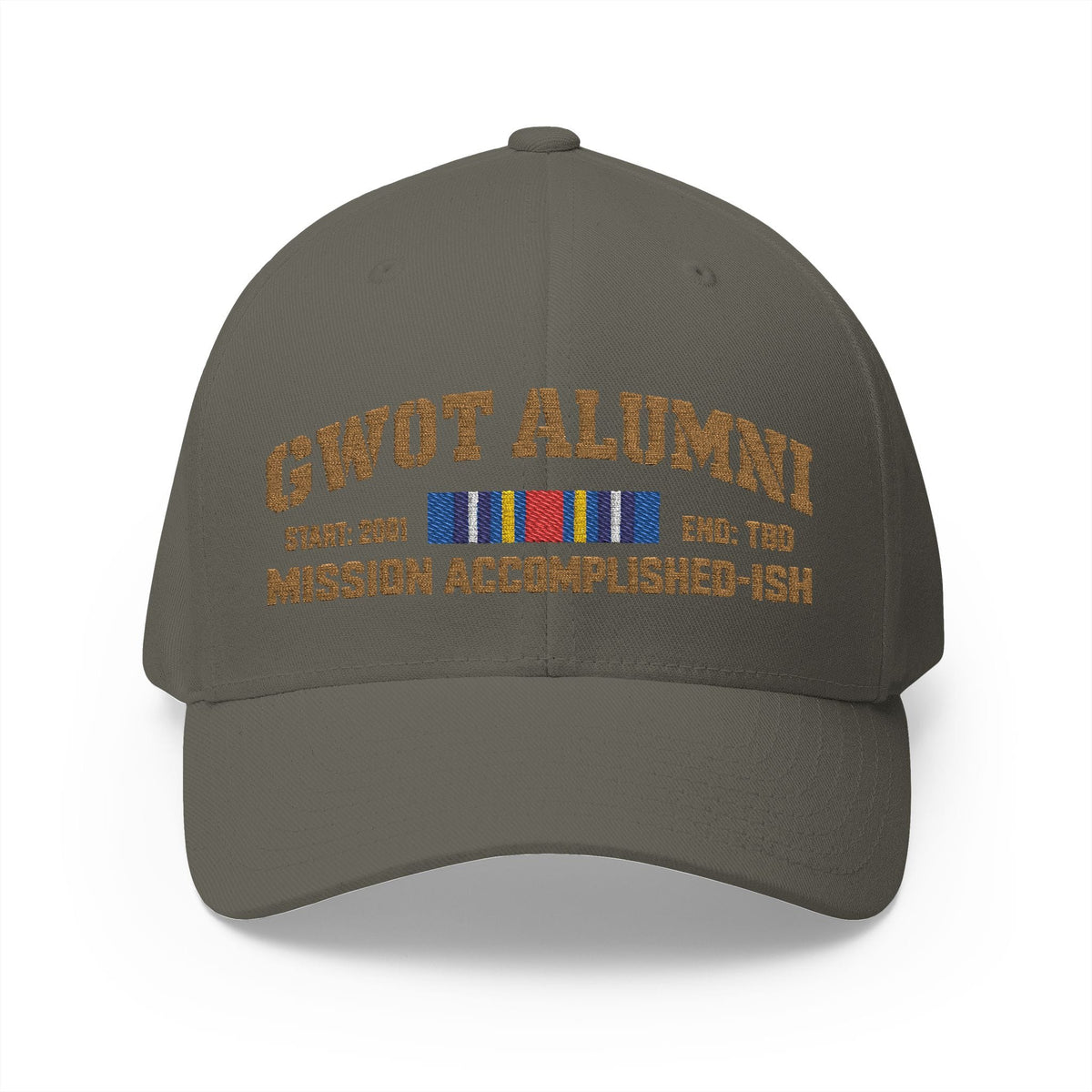 K-Factor Supply Co GWOT Alumni Mk 2 Mod 1 (GWOT-E) Flex-Fit Cap S/M / Olive