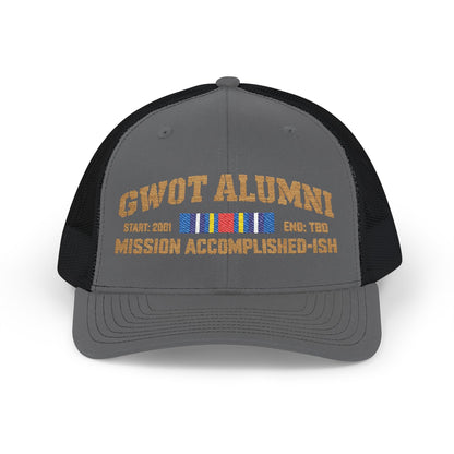 K-Factor Supply Co GWOT Alumni Mk 2 Mod 1 (GWOT-E) Snapback Cap One size / Charcoal / Black