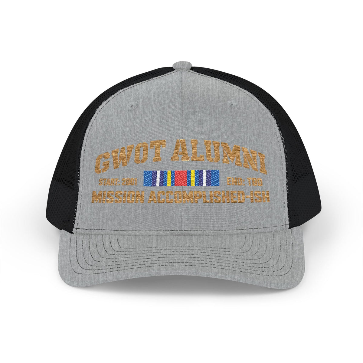 K-Factor Supply Co GWOT Alumni Mk 2 Mod 1 (GWOT-E) Snapback Cap One size / Heather Grey / Black