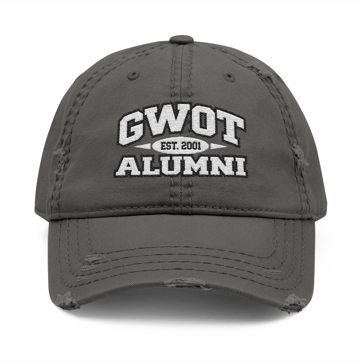 K-Factor Supply Co GWOT Alumni Mk 4 Mod 0 Distressed Ball Cap Charcoal Grey / One size