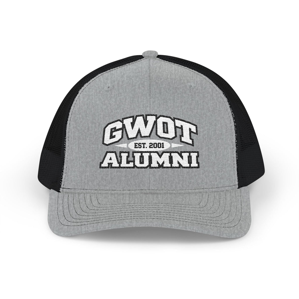 K-Factor Supply Co GWOT Alumni Mk 4 Mod 0 Snapback Trucker Cap One size / Heather Grey / Black