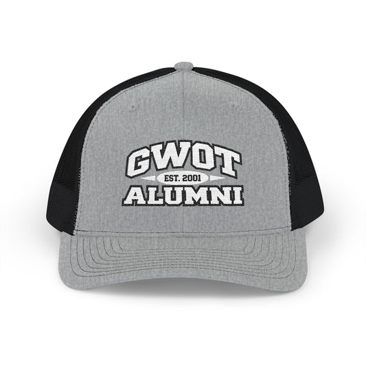 K-Factor Supply Co GWOT Alumni Mk 4 Mod 0 Snapback Trucker Cap One size / Heather Grey / Black