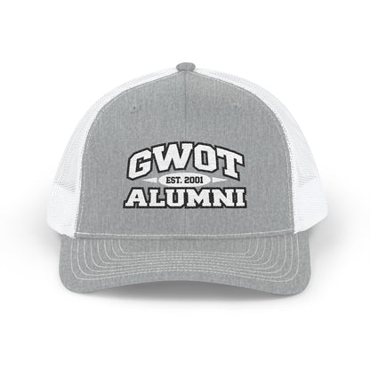 K-Factor Supply Co GWOT Alumni Mk 4 Mod 0 Snapback Trucker Cap One size / Heather Grey / White
