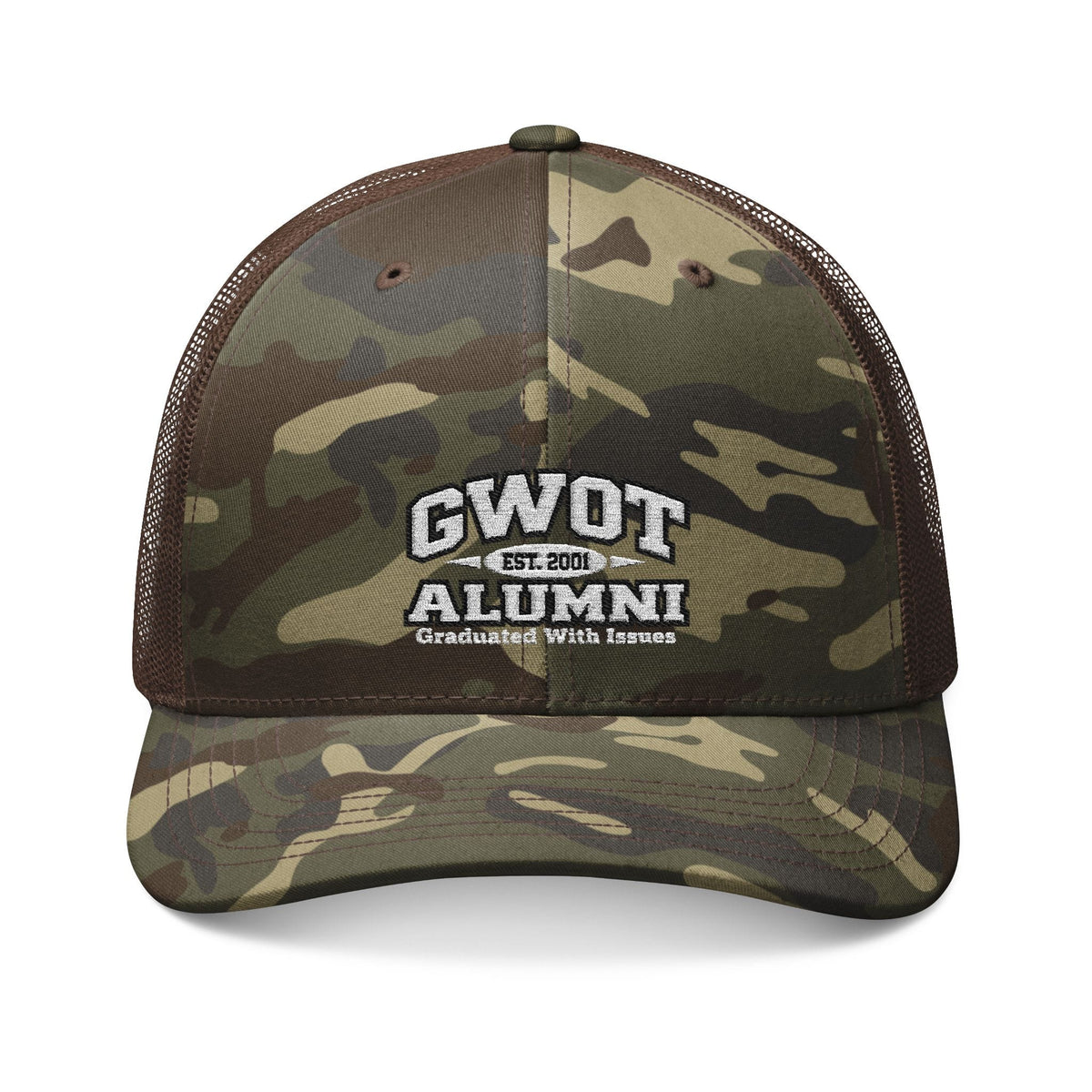 K-Factor Supply Co GWOT Alumni Mk 4 Mod 1 Camo Trucker Hat One size / Camo Brown