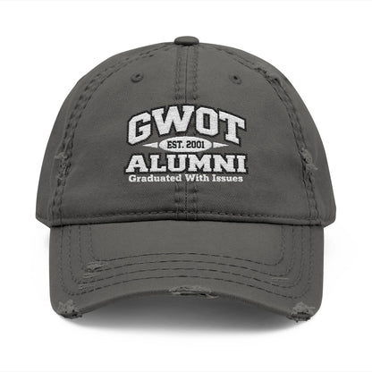 K-Factor Supply Co GWOT Alumni Mk 4 Mod 1 Distressed Ball Cap Charcoal Grey / One size
