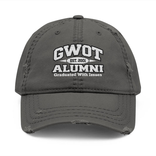 K-Factor Supply Co GWOT Alumni Mk 4 Mod 1 Distressed Ball Cap Charcoal Grey / One size