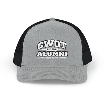 K-Factor Supply Co GWOT Alumni Mk 4 Mod 1 Snapback Trucker Cap One size / Heather Grey / Black