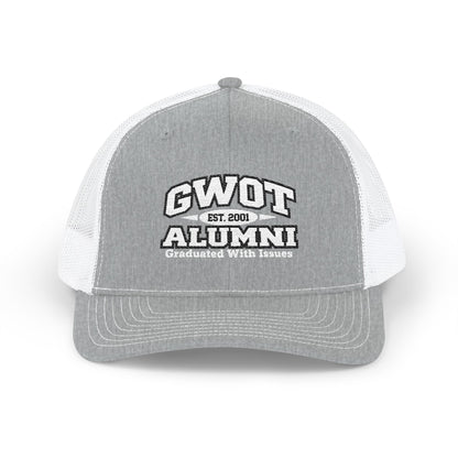 K-Factor Supply Co GWOT Alumni Mk 4 Mod 1 Snapback Trucker Cap One size / Heather Grey / White