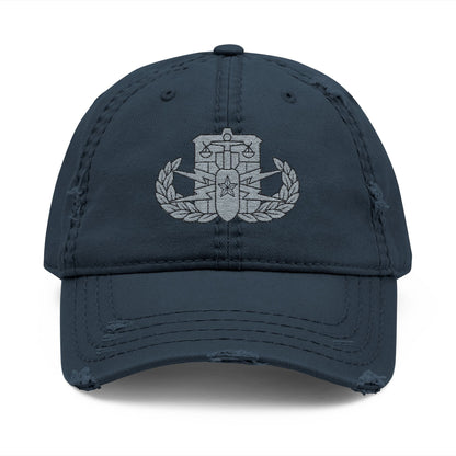 K-Factor Supply Co HDS-PSBT Senior Badge Distressed Ball Cap Dark Navy / One size