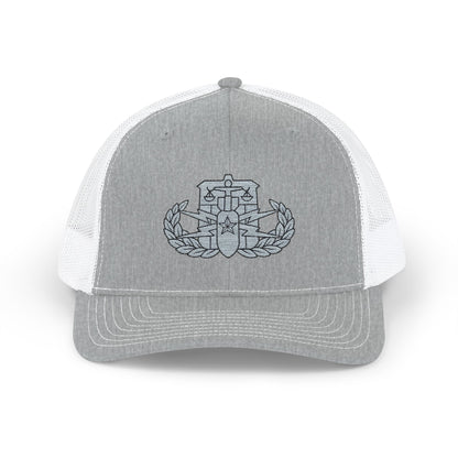 K-Factor Supply Co HDS-PSBT Senior Badge Snapback Cap One size / Heather Grey / White