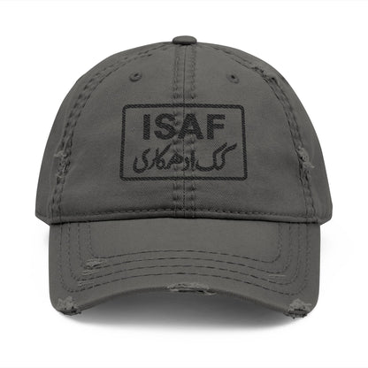 K-Factor Supply Co ISAF Distressed Ball Cap Charcoal Grey / One size
