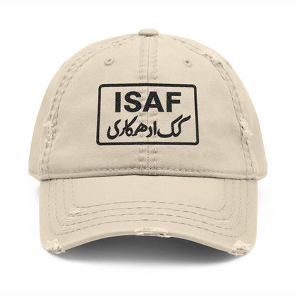 K-Factor Supply Co ISAF Distressed Ball Cap Khaki / One size