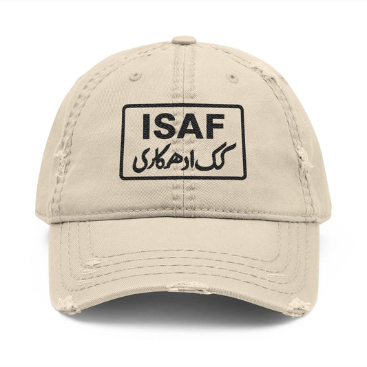 K-Factor Supply Co ISAF Distressed Ball Cap Khaki / One size