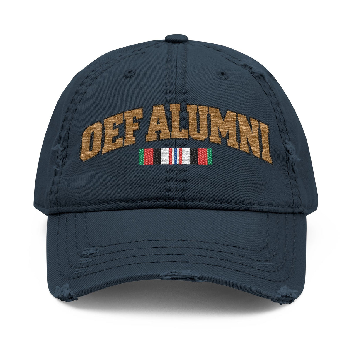 K-Factor Supply Co OEF Alumni Mk 1 Mod 0 Distressed Ball Cap Dark Navy / One size