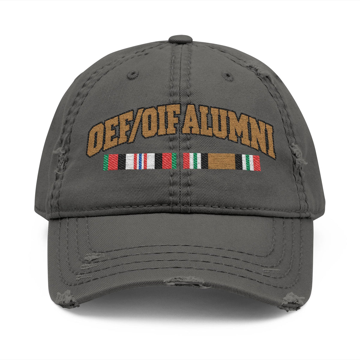 K-Factor Supply Co OEF/OIF Alumni Mk 1 Mod 0 Distressed Ball Cap Charcoal Grey / One size