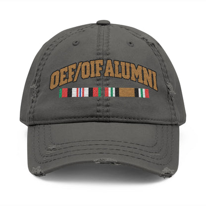 K-Factor Supply Co OEF/OIF Alumni Mk 1 Mod 0 Distressed Ball Cap Charcoal Grey / One size