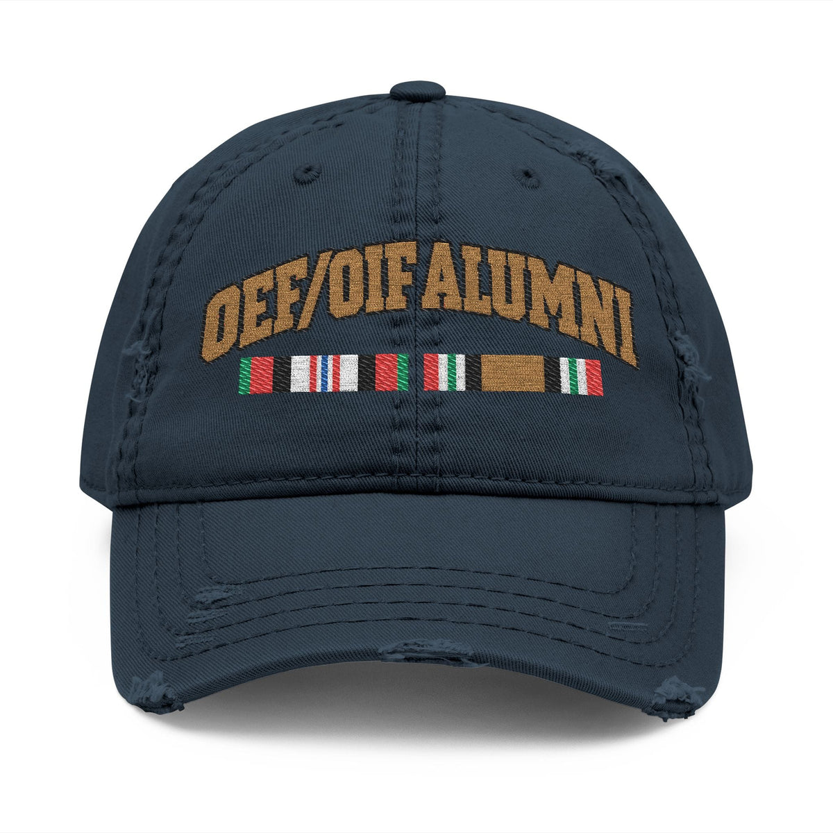 K-Factor Supply Co OEF/OIF Alumni Mk 1 Mod 0 Distressed Ball Cap Dark Navy / One size