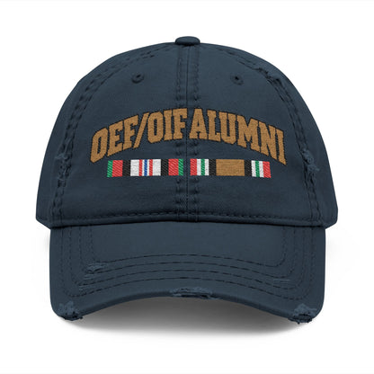 K-Factor Supply Co OEF/OIF Alumni Mk 1 Mod 0 Distressed Ball Cap Dark Navy / One size