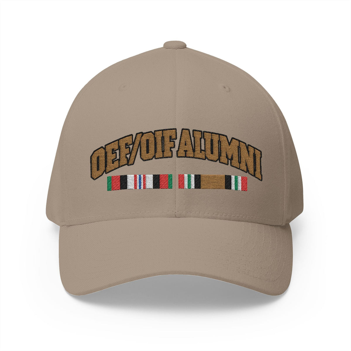 K-Factor Supply Co OEF/OIF Alumni Mk 1 Mod 0 Flex-Fit Cap L/XL / Khaki