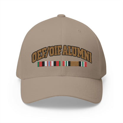 K-Factor Supply Co OEF/OIF Alumni Mk 1 Mod 0 Flex-Fit Cap L/XL / Khaki