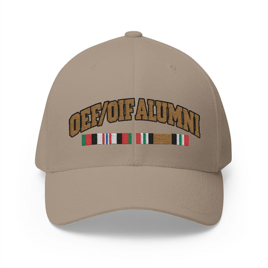 K-Factor Supply Co OEF/OIF Alumni Mk 1 Mod 0 Flex-Fit Cap L/XL / Khaki