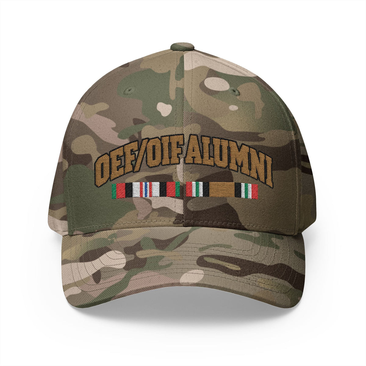 K-Factor Supply Co OEF/OIF Alumni Mk 1 Mod 0 Flex-Fit Cap S/M / Multicam Green