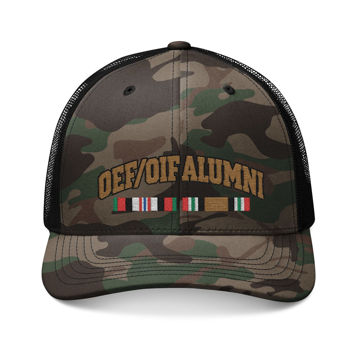 K-Factor Supply Co OEF/OIF Alumni MK 1 Mod 0 Trucker Hat One size / Camo Black