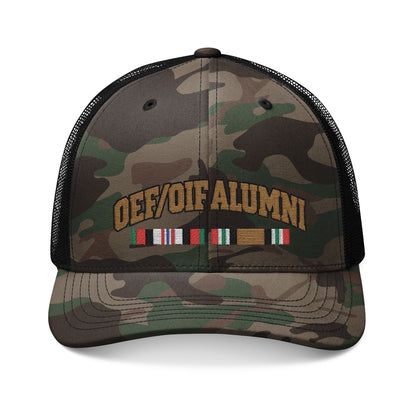K-Factor Supply Co OEF/OIF Alumni MK 1 Mod 0 Trucker Hat One size / Camo Black