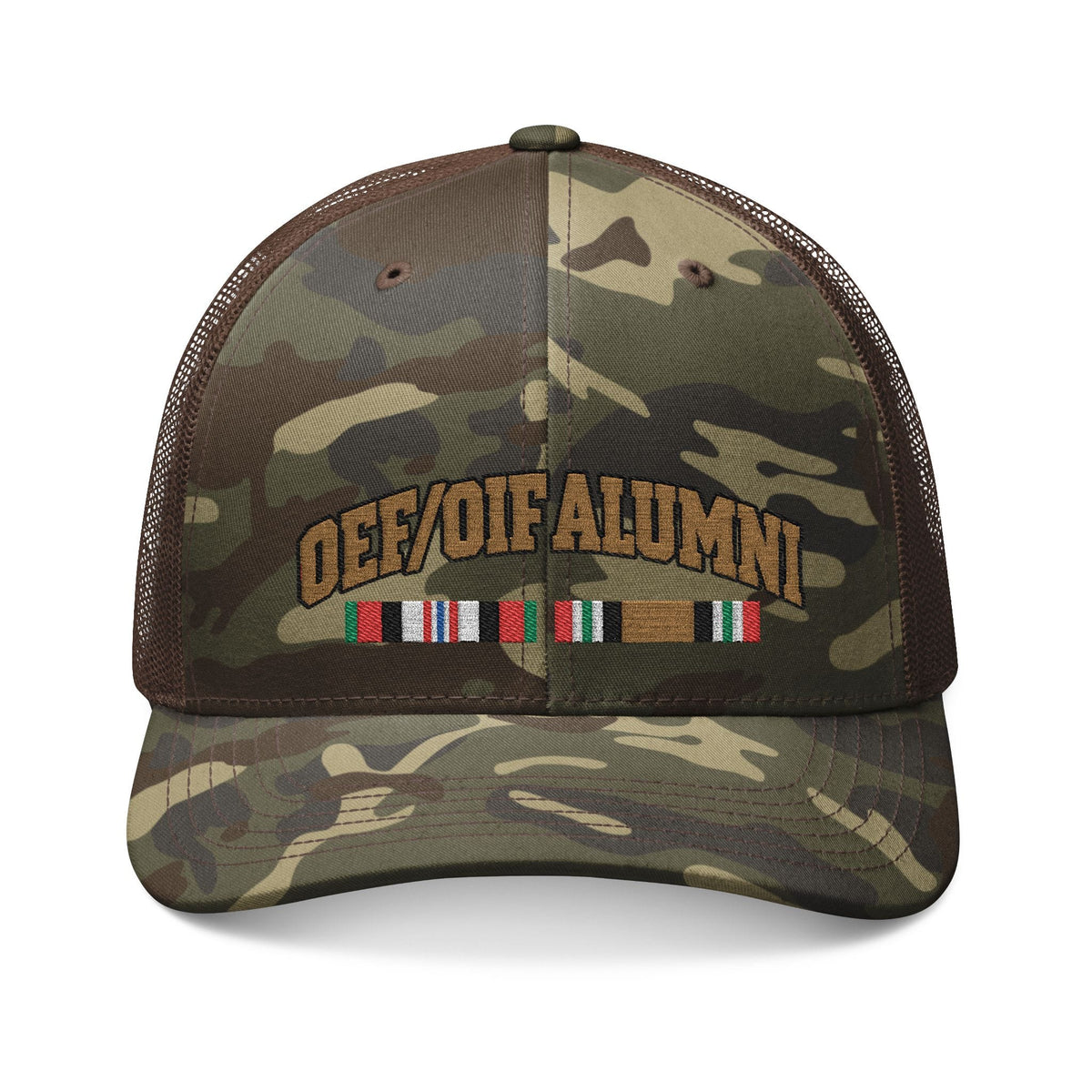 K-Factor Supply Co OEF/OIF Alumni MK 1 Mod 0 Trucker Hat One size / Camo Brown