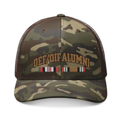 K-Factor Supply Co OEF/OIF Alumni MK 1 Mod 0 Trucker Hat One size / Camo Brown
