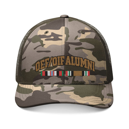 K-Factor Supply Co OEF/OIF Alumni MK 1 Mod 0 Trucker Hat One size / Camo Olive