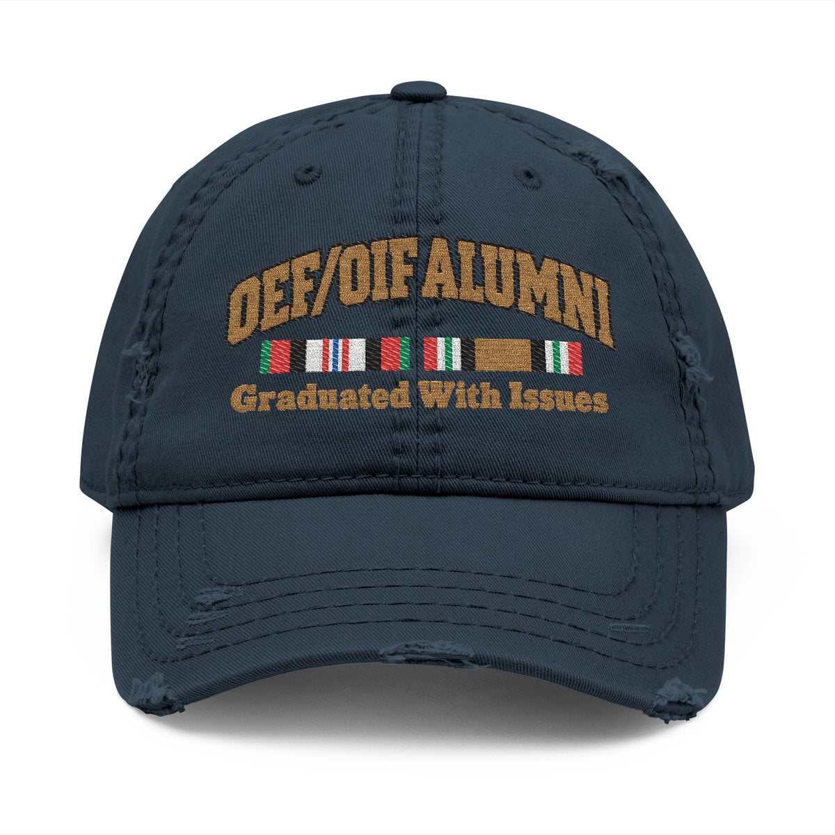 K-Factor Supply Co OEF/OIF Alumni Mk 1 Mod 1 Distressed Ball Cap Dark Navy / One size