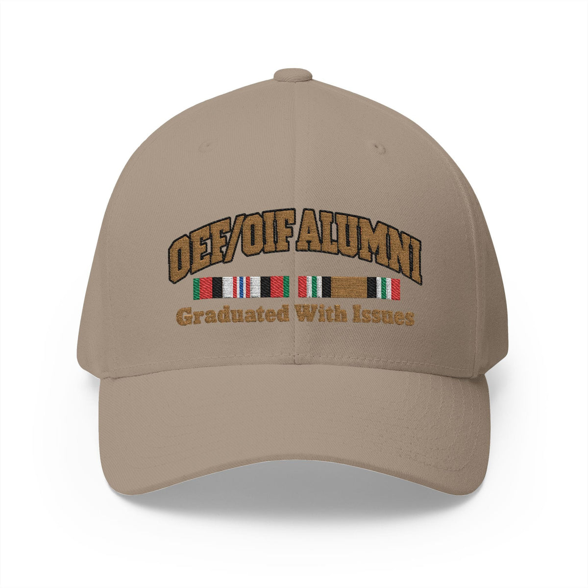 K-Factor Supply Co OEF/OIF Alumni Mk 1 Mod 1 Flex-Fit Cap L/XL / Khaki