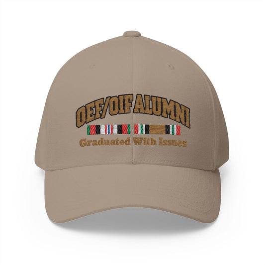 K-Factor Supply Co OEF/OIF Alumni Mk 1 Mod 1 Flex-Fit Cap L/XL / Khaki