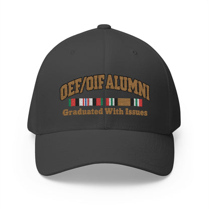 K-Factor Supply Co OEF/OIF Alumni Mk 1 Mod 1 Flex-Fit Cap S/M / Dark Grey